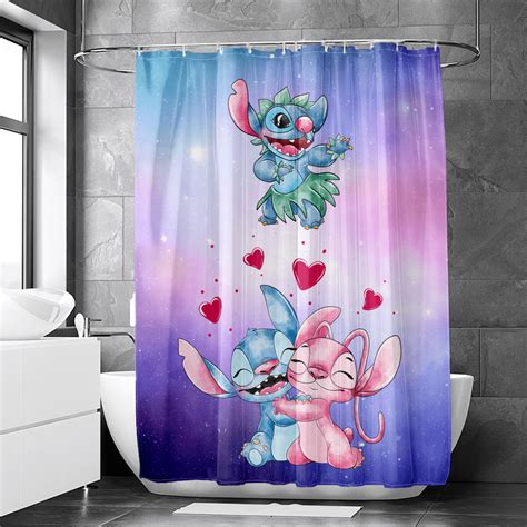 Lilo Stitch Waterproof Fabric Shower Curtain For Bathroom Lilo