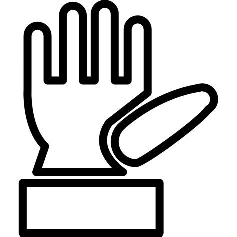 Cut Hand Outline Vector SVG Icon - SVG Repo