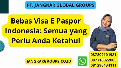 Bebas Visa E Paspor Indonesia Semua Yang Perlu Anda Ketahui Jangkar