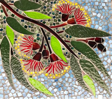 Flowering Gum Mosaic Mosaic Art Mosaic Garden Art Mosaic Tile Art