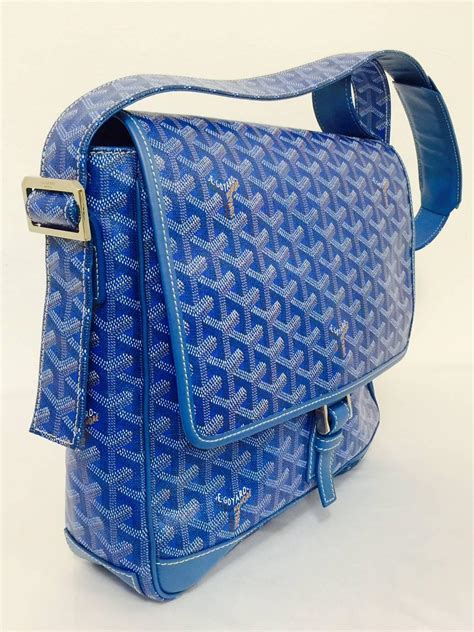 Goyard Blue Goyardine Urbain Messenger Cross Body Shoulder Bag At 1stdibs