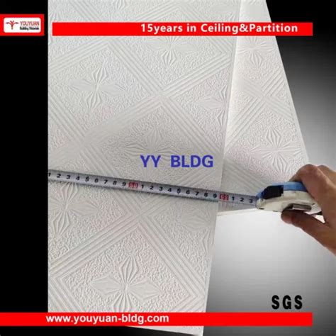 Gypsum Acoustic False Ceiling Tiles Pvc Laminated Gypsum Ceiling Board