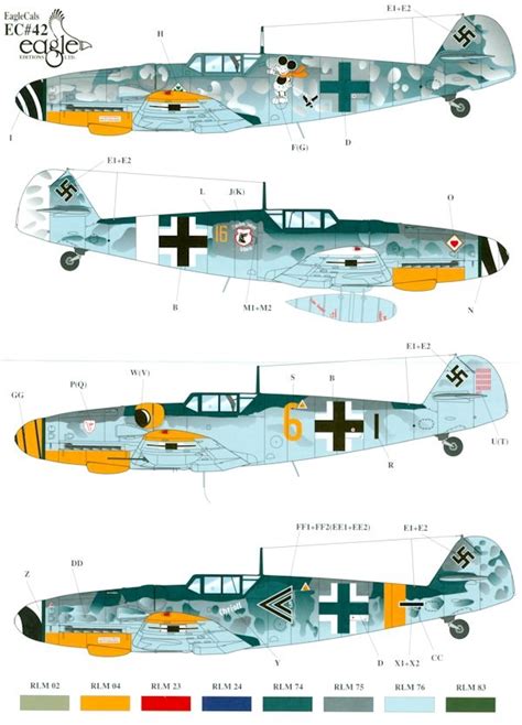 EagleCals EC 32 042 Messerschmitt Bf 109 G 6s JG 3 JG 5 JG 52 JG 77