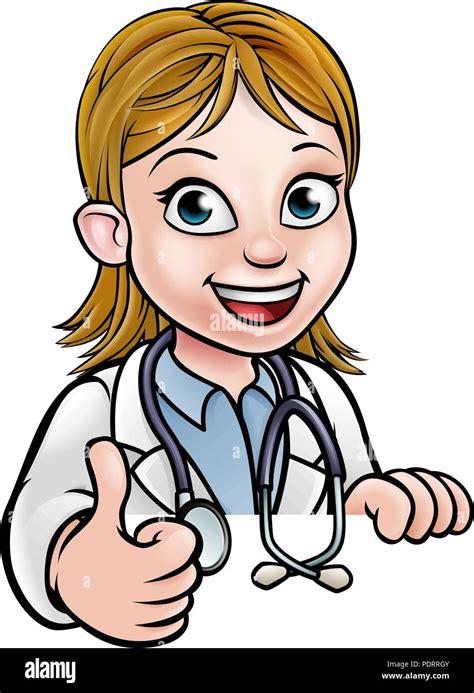 Doctor Cartoon Character Thumbs Up Stock Vector Image Art Alamy