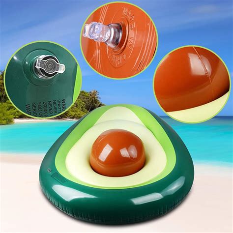 MorTime Inflatable Avocado Pool Float Floatie With Ball Water Summer