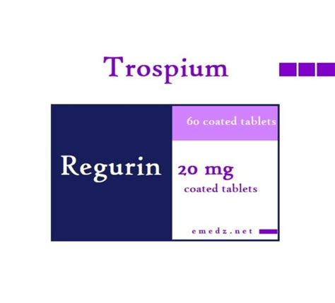 Trospium Regurin Uses Dose Moa Brands Side Effects