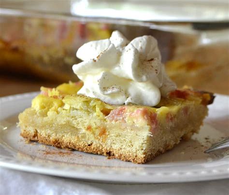 Rhubarb Kuchen A German Rhubarb Custard Cake