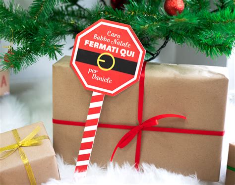 Cartello Personalizzato In Metacrilato Babbo Natale Fermati Qui