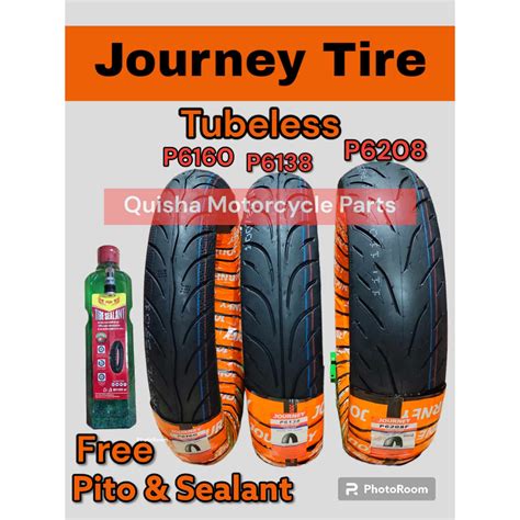 Journey Tire Tubeless Size 14 For Scooters FREE PITO TIRE SEALANT