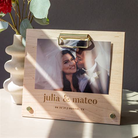 Simply Elegant Personalized Wood Baby Picture Frame | Hereafter