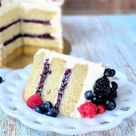 Fresh Fruit Filled Birthday Cake