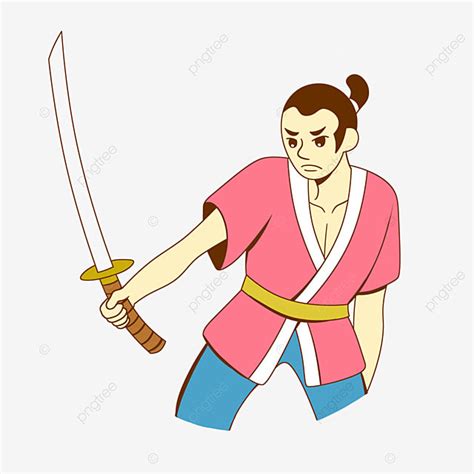 Japanese Samurai Traditional Culture Cartoon Image 卡通 武士 日本素材圖案PSD和