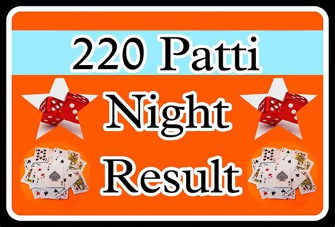 220 Patti Result Chart- 220 Patti Morning And Night Result - Technology Krish