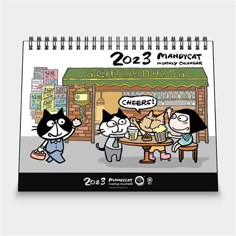 文地貓 2023Caturdays 座枱月曆 Quire Comic