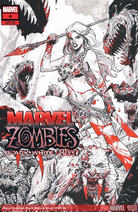 Marvel Zombies Black White Blood 2023 4 Variant Comic Issues