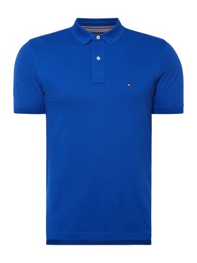 Tommy Hilfiger Regular Fit Poloshirt Mit Logo Stickerei Royalblau