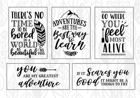 Adventure Travel Quote SVG Cut File Bundle