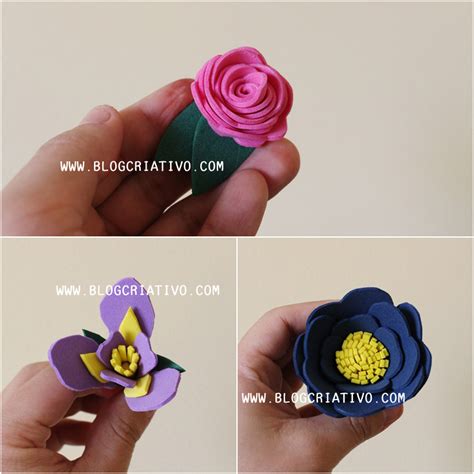 Blog Criativo Fa A Voc Mesma Flores De Eva Sem Frisador Diy Flor