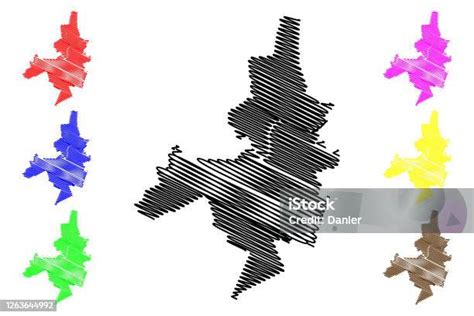 podolsk city map vector illustration scribble sketch city  podolsk map stock illustration