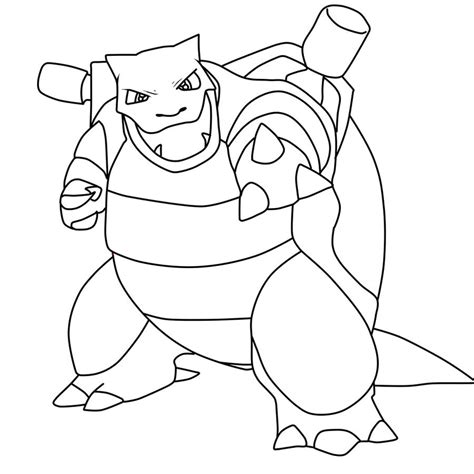 Pokemon Mega Blastoise - Free Colouring Pages