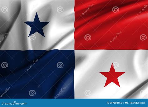 Flag of Panama 3D Model stock illustration. Illustration of freedom ...