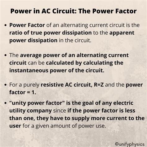 Power In Ac Circuit The Power Factor