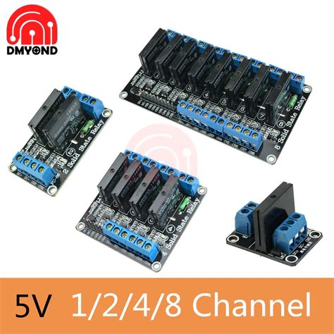 5V 1 2 4 8 Channel SSR G3MB 202P Solid State Relay Module 240V 2A