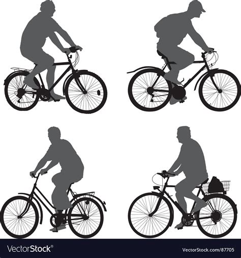 Bicycle Rider Royalty Free Vector Image Vectorstock