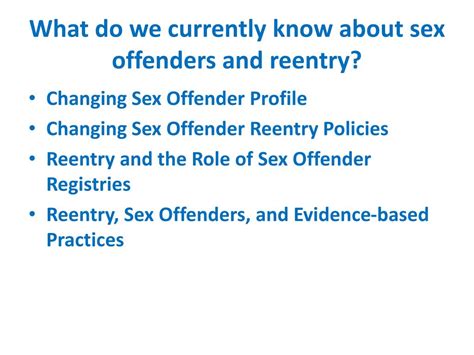 PPT Sex Offenders The Challenge Of Successful Reentry PowerPoint Presentation ID 2422668