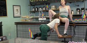 Casey Eats Customers Pussy As Her Grand Opening Special Porn Videos