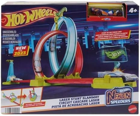Buy Hot Wheels Track Set Neon Speeders Laser Stunt Slamway Online At Low Prices In India Amazon In