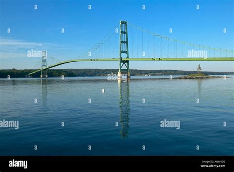 Horizontal view of Deer Isle Bridge Maine USA Stock Photo - Alamy