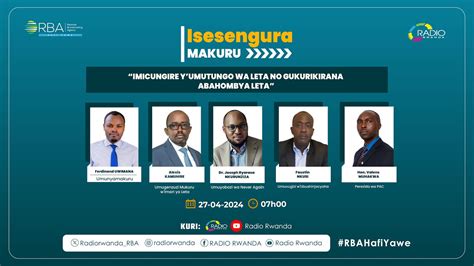 LIVE ISESENGURAMAKURU Imicungire Y Umutungo Wa Leta No Gukurikirana