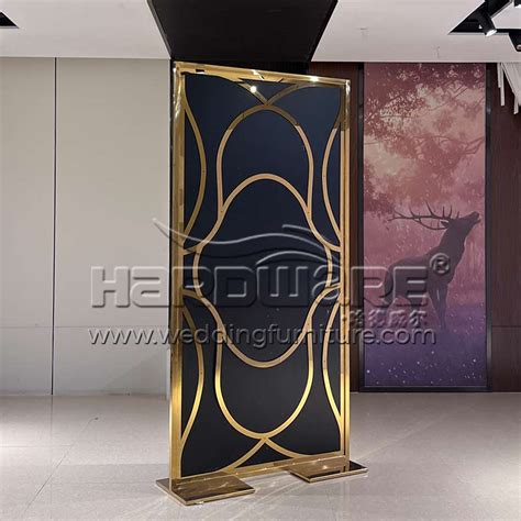 Gold Frame Wedding Backdrop Black Panel Stage Props