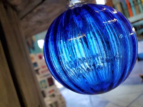 Glass Window Orbs Blue Etsy