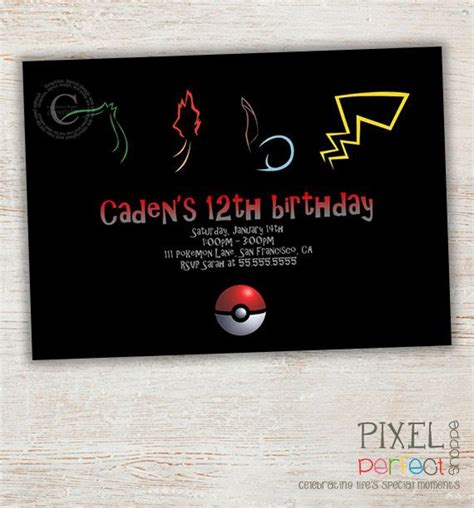 POKEMON Birthday Invitation