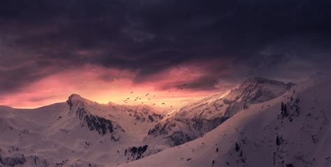 Create a Mountains Matte Painting Landscape in Photoshop - PSD Stack