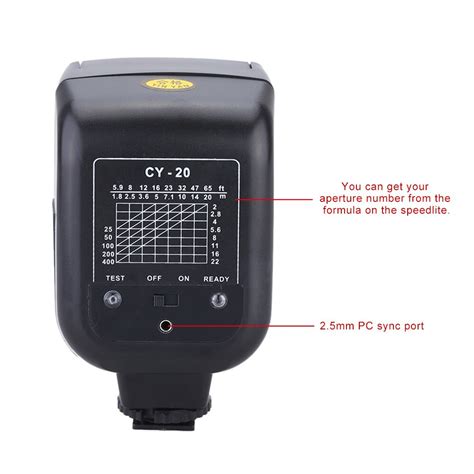 YinYan CY-20 Flitsschoen Sync Port 5600K Mini Univ... – Grandado