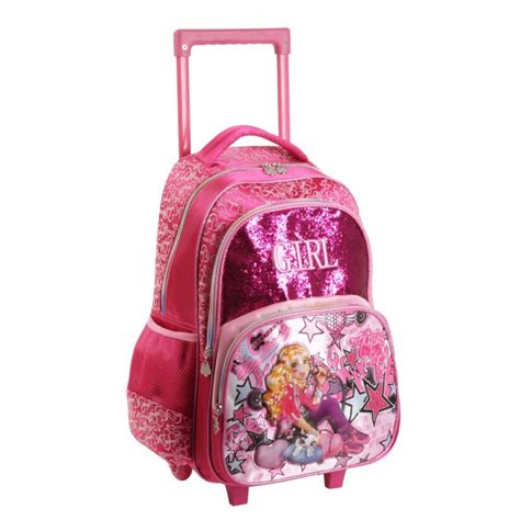 Sac Dos Roulettes Rose Pour Fille Madisson Avenuedusac