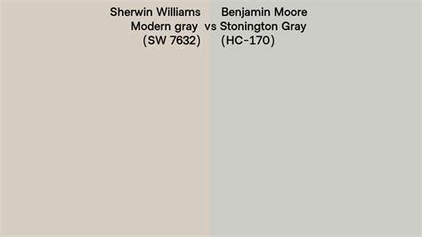 Sherwin Williams Modern Gray SW 7632 Vs Benjamin Moore Stonington