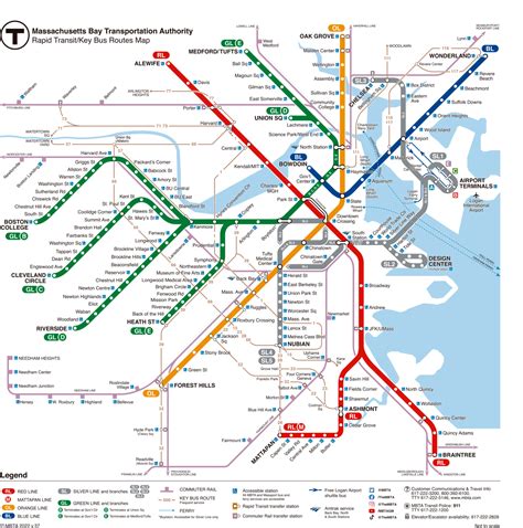 Boston metro map (MBTA)