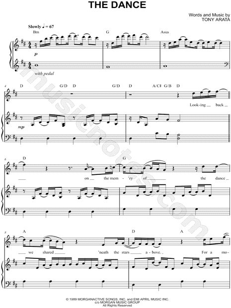 Garth Brooks The Dance Sheet Music In D Major Transposable