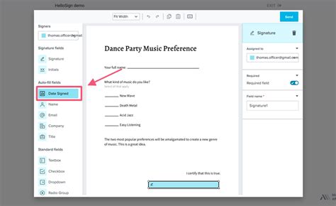 Can You Add Date Document Signed To A Hellosign Signature