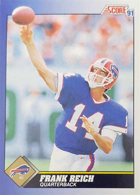 Frank Reich - Buffalo Bills - 1991 Score Card #4 - Dragon Sports