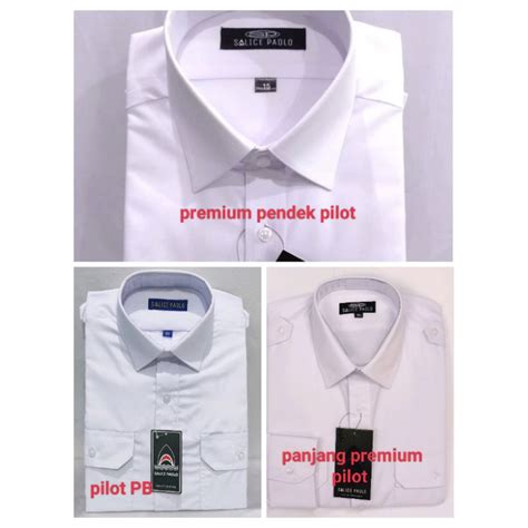 Jual Kemeja Pilot Exclusive Putih Pdh Pangkat Salice Paolo Reguler Shopee Indonesia