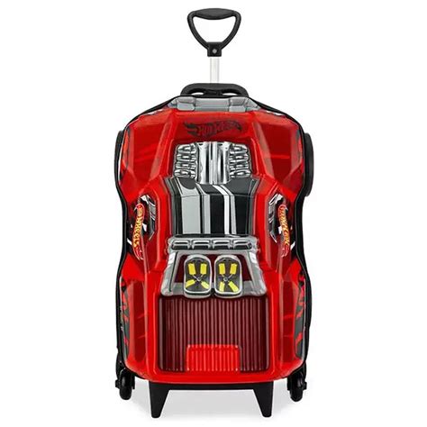 Mala Infantil Maxtoy Hot Wheels Dawgzilla Vermelho Viajante Moderno