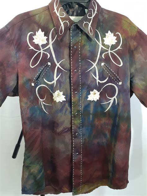 Tie Dye Long Sleeve Roper Dress Shirt Dukatt Custom Shirts