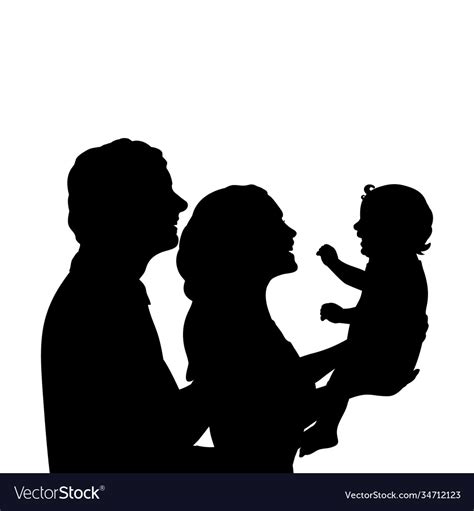 Mother Father And Baby Silhouette