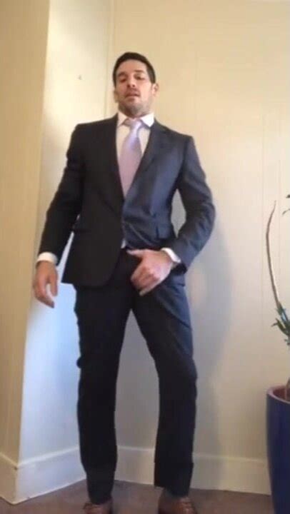 Hottie In Suit Gets Naked And Jerks Off ThisVid