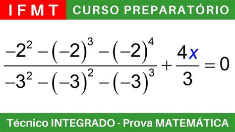 Ifmt Curso Preparat Rio Prova Ifmt Matem Tica T Cnico